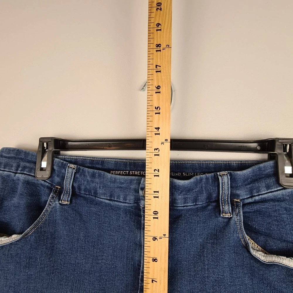 Chicos Jeans Womens 3R XL 16 Perfect Stretch Mid Rise‎ Girlfriend Slim Leg Ankle